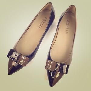 Anyi Lu two-tone patent flats